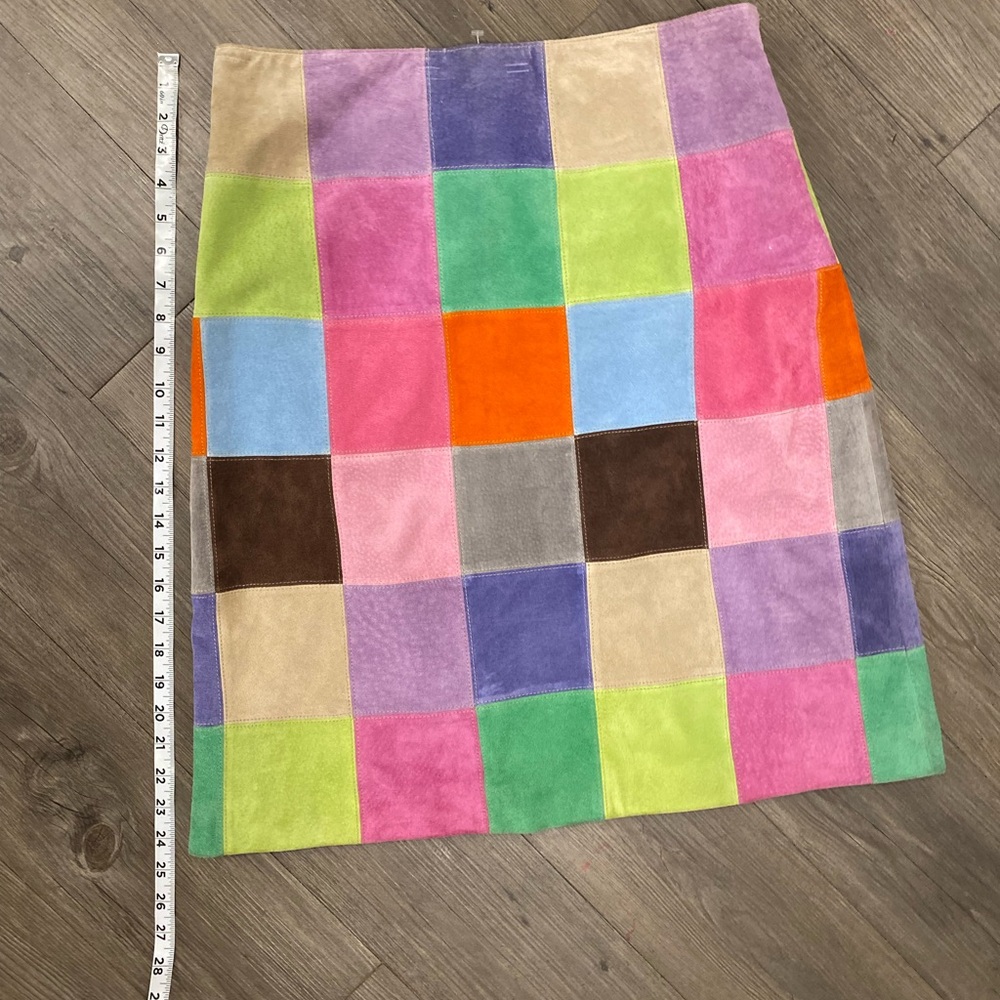 Isaac Mizrahi Vintage 2000 Colorful Patchwork A-Line Skirt - Picture 8 of 8